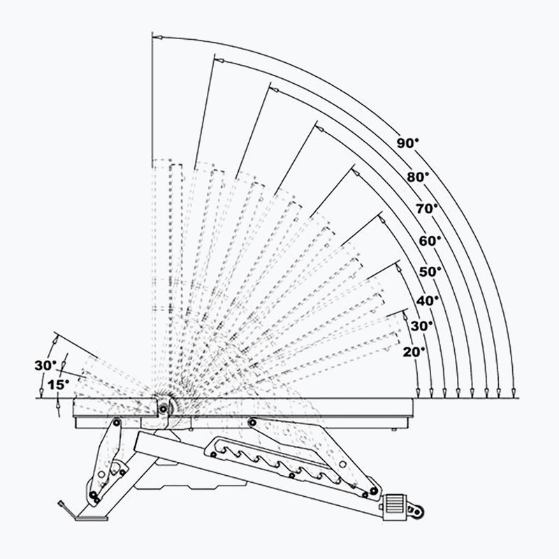 HMS reguliuojamas treniruočių suolas L3150 juodas 4