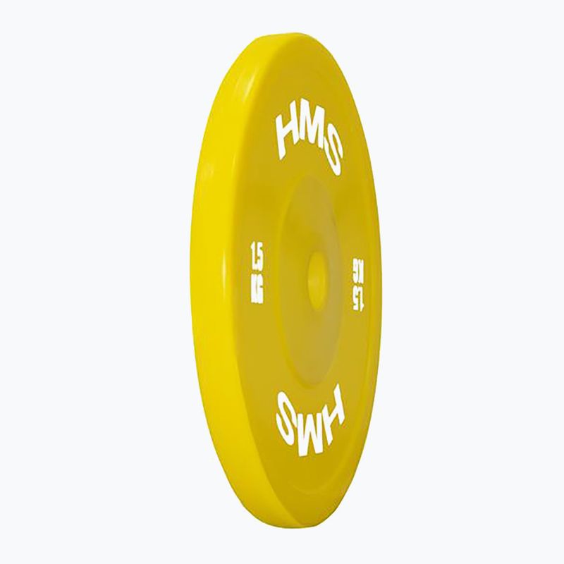 PE olimpinis svoris HMS TPP01 2 x 1,5 kg geltonos spalvos 2