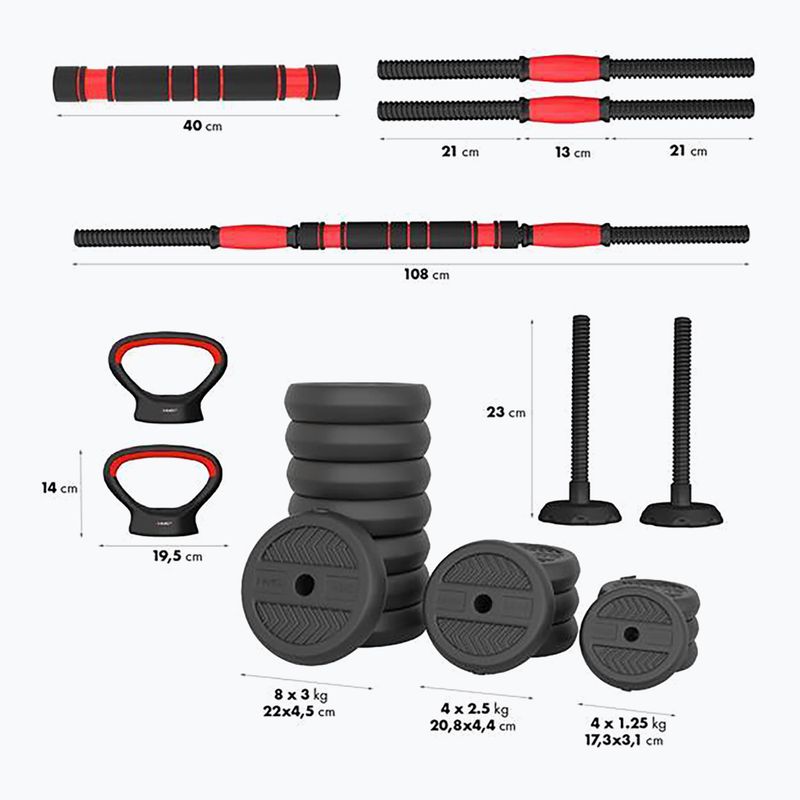Svarmenų rinkinys HMS SGN140 Pro Set 6in1 40 kg 2