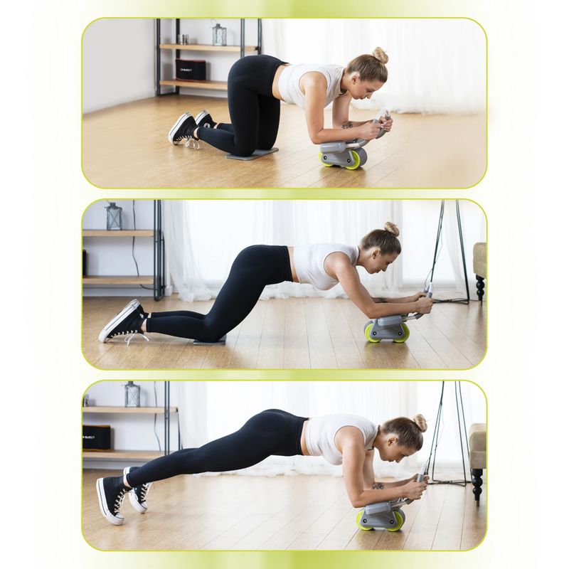 Automatinis ratas skirtas treniruoti pilvo raumenis su ekranu HMS KA08 pilkas 16