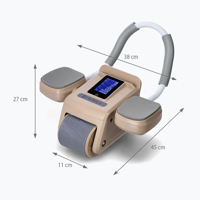 Automatinis ratas skirtas treniruoti pilvo raumenis su ekranu HMS KA08 rudas 6