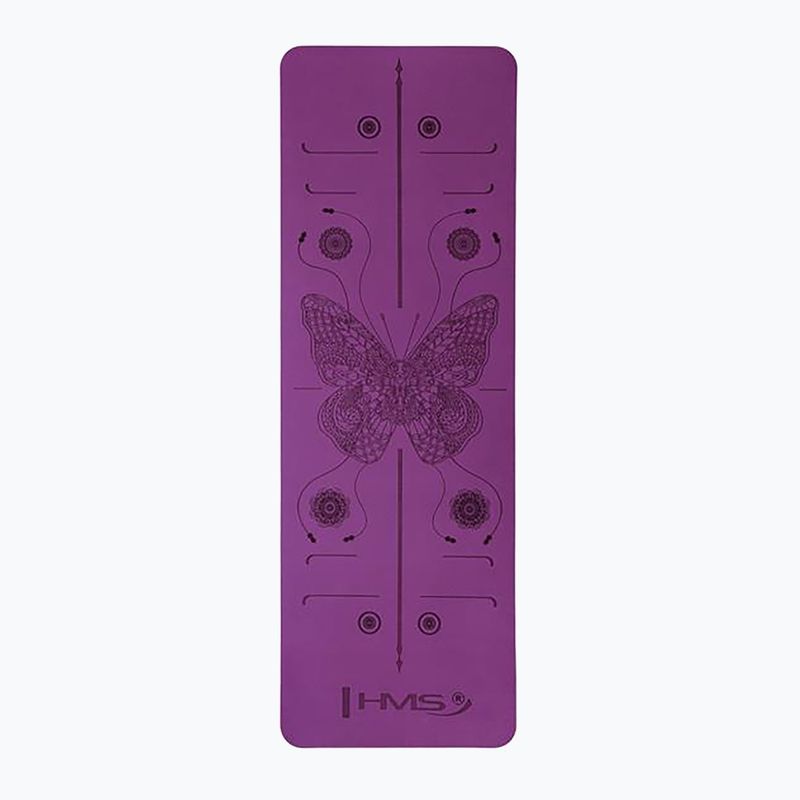 Jogos kilimėlis HMS YM10 8 mm violetinės spalvos