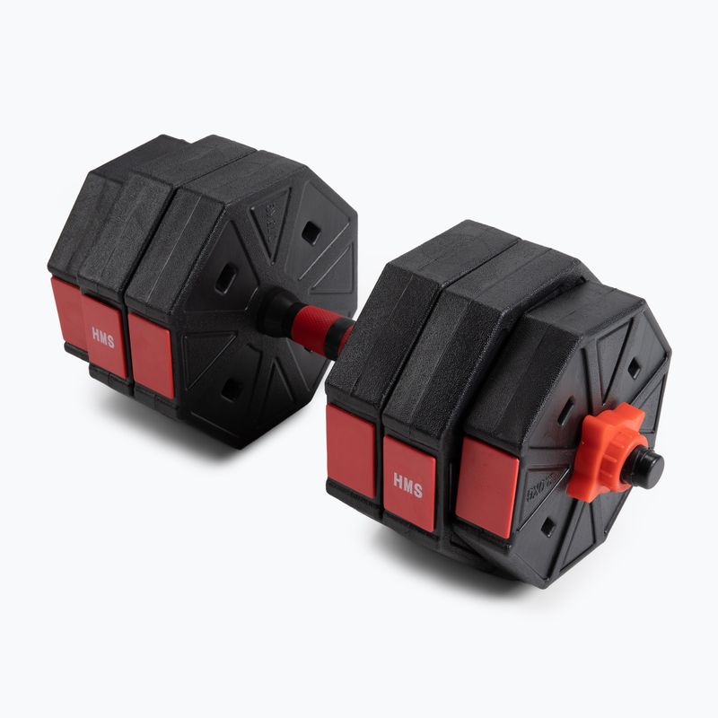 HMS štangos rinkinys su keičiamais svarmenimis Sgc20 juoda-raudona 17-57-030 4