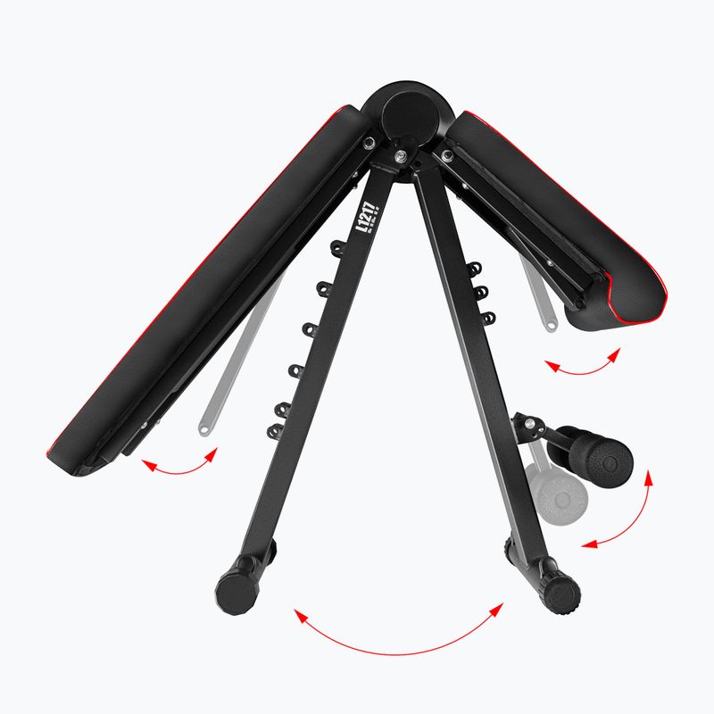 Treniruočių suoliukas su pasipriešinimo juostomis HMS L1217 black 8