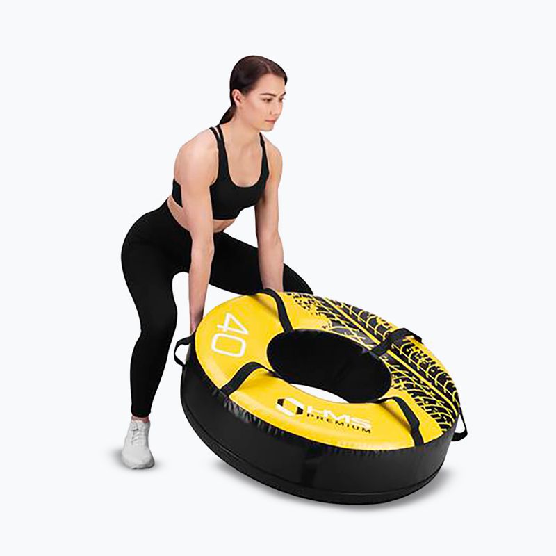 Treniruotės padanga HMS PYT01 Premium 40 kg juoda/geltona 8