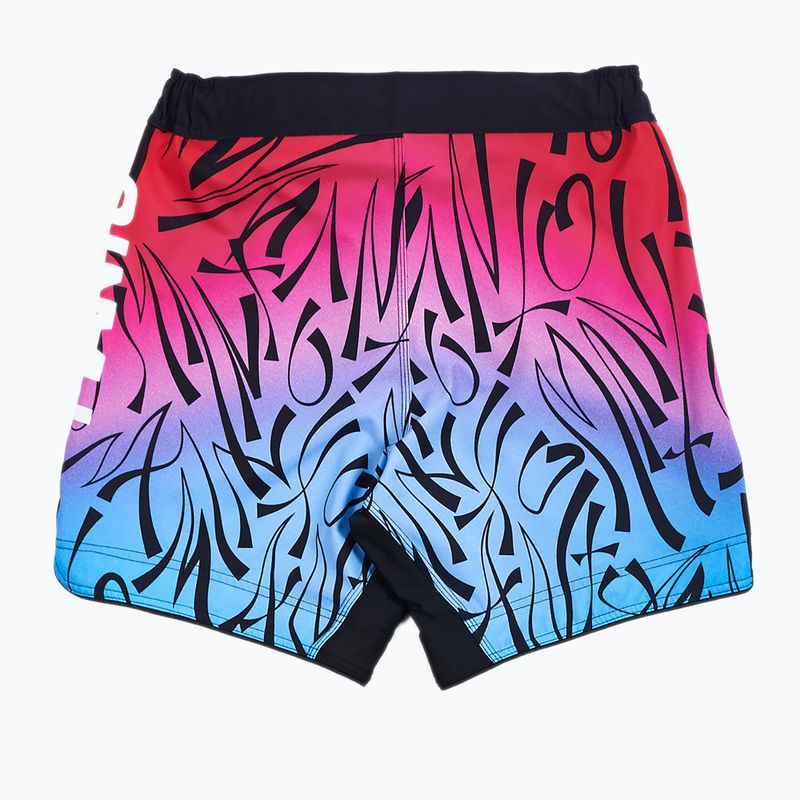 MANTO vyriški treniruočių šortai Multi Gradient raudona-mėlyna MNS003 2