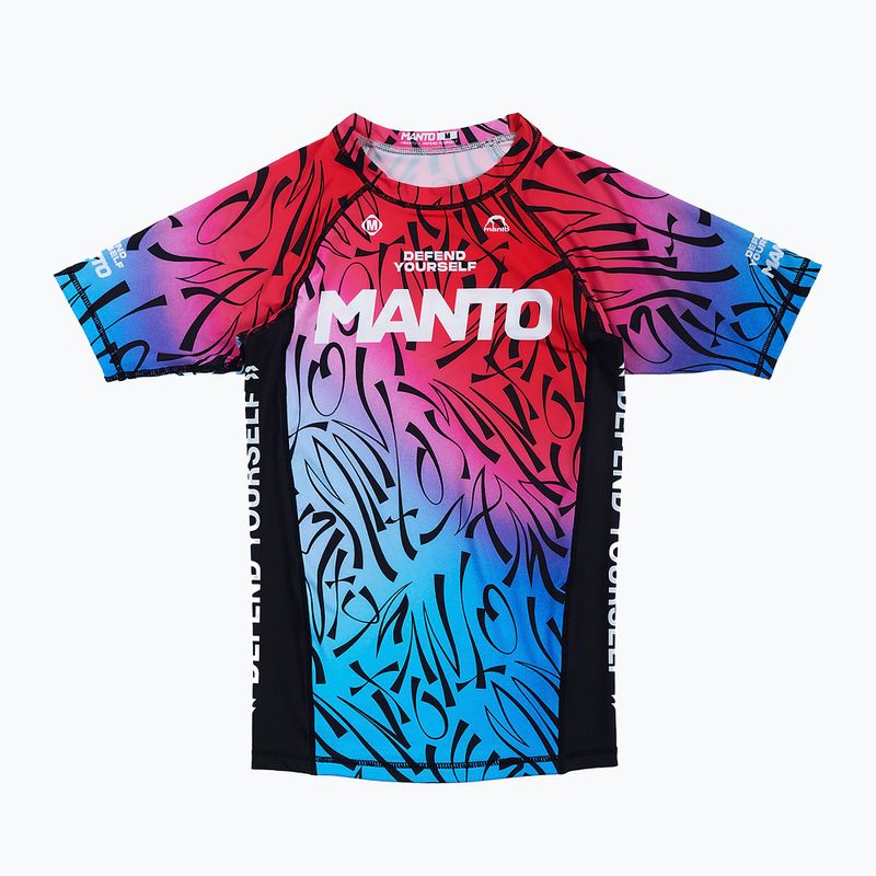 MANTO vyriškas marškinėliai Multi Gradient raudonai mėlyna MNR854 3