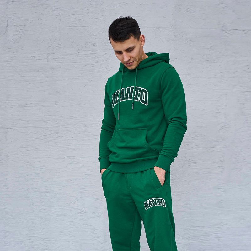 Vyriškas MANTO Varsity džemperis su gobtuvu, žalias MNH479_GRE 4