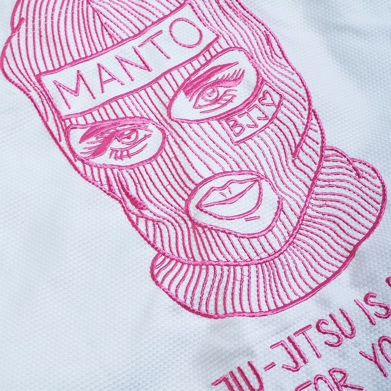 GI for Brazilian jiu-jitsu vyriška MANTO Balaclava balta MNG982_WHT/PIN 6