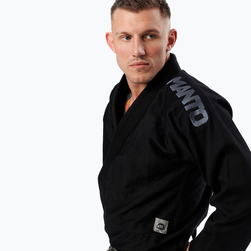 GI vyriškas braziliškam džiudžitsu MANTO X5 BJJ Blackout black 6