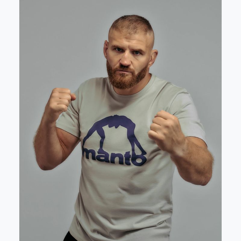 Vyriški marškinėliai MANTO Vibe 25 šviesiai pilka/tamsiai violetinė 3