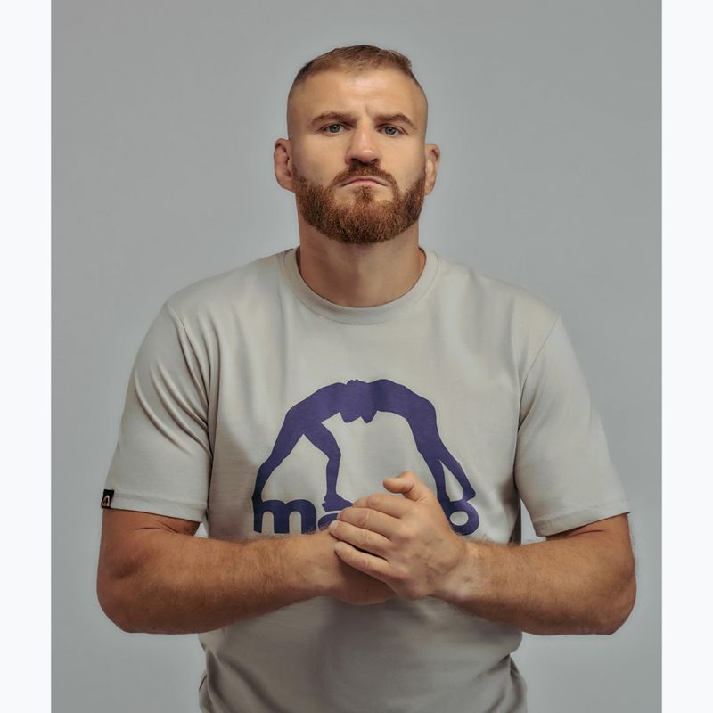 Vyriški marškinėliai MANTO Vibe 25 šviesiai pilka/tamsiai violetinė 4