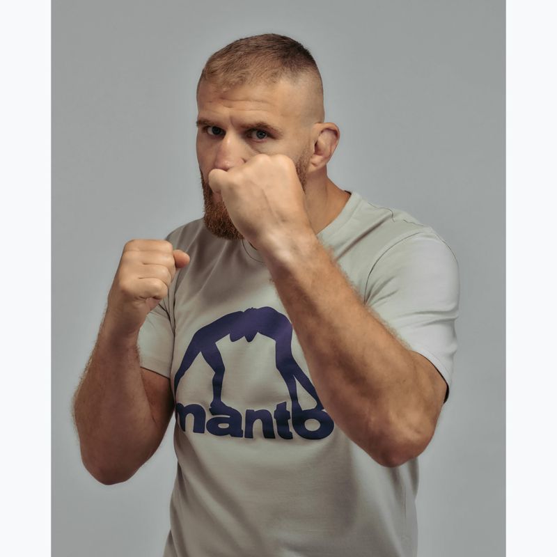 Vyriški marškinėliai MANTO Vibe 25 šviesiai pilka/tamsiai violetinė 5