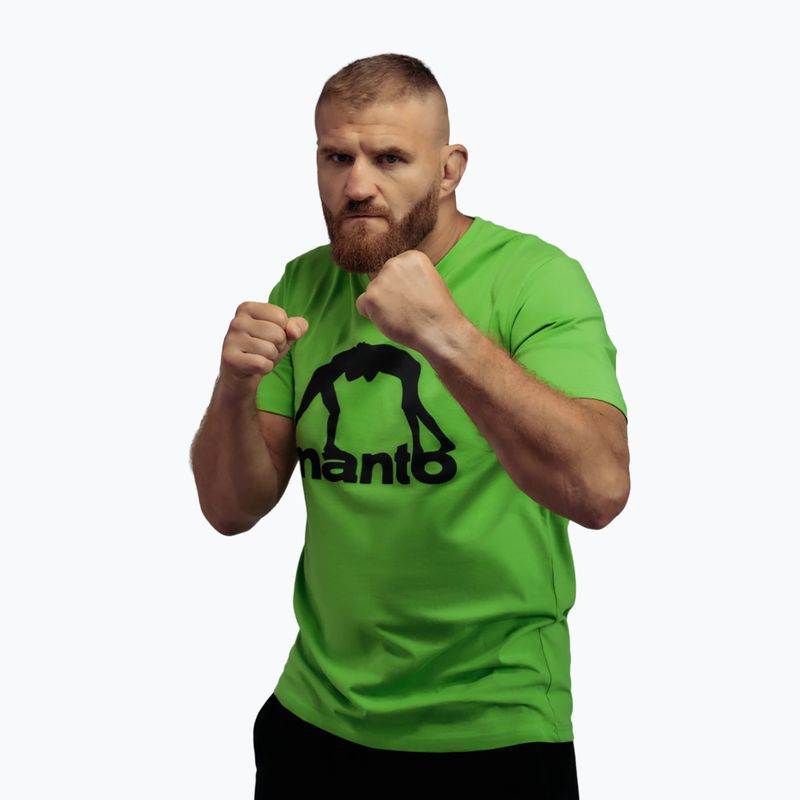 Vyriški marškinėliai MANTO Vibe 25 neoninė žalia/atšvaitas 2