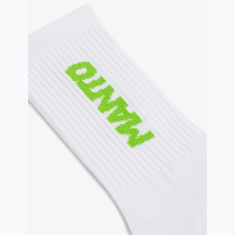 Kojinės MANTO Logotype white/green 2