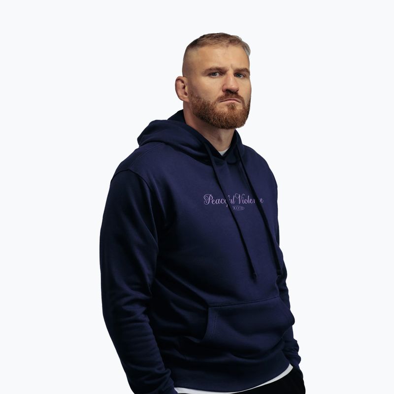 Vyriškas džemperis MANTO Peaceful Violence Hoody tamsiai mėlynas 3