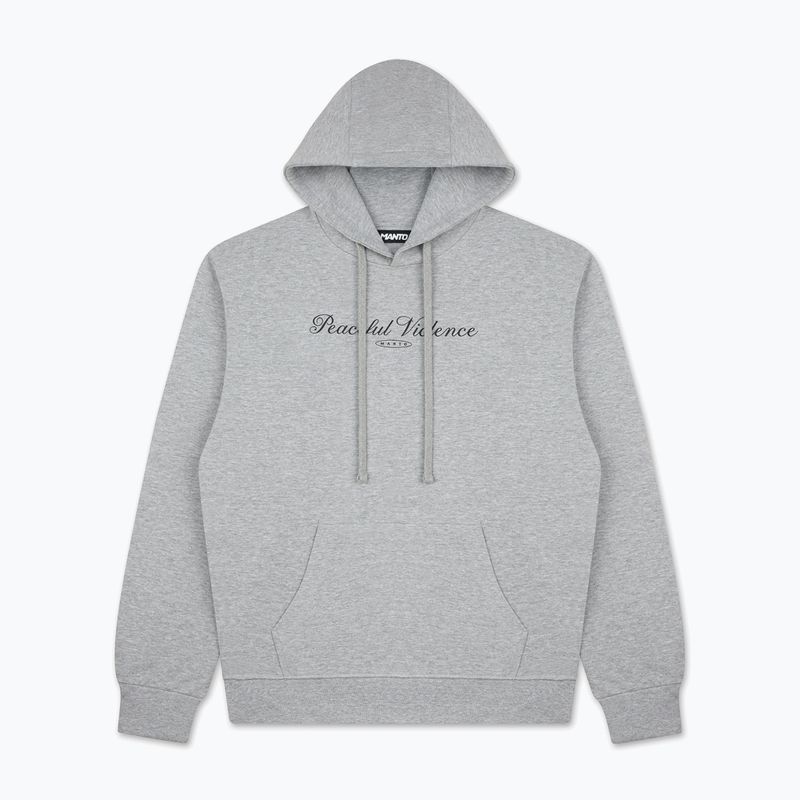 Vyriškas džemperis MANTO Peaceful Violence Hoody pilkas 4