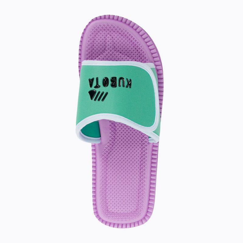 Kubota Velcro šlepetės violetinės ir turkio spalvos KKRZ65 6