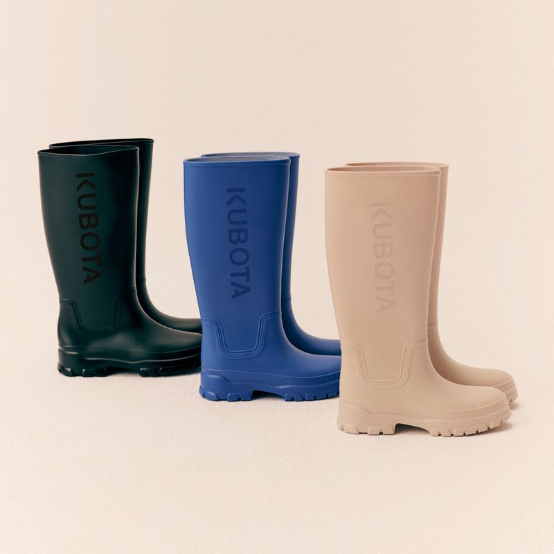 Moteriški lietaus batai Kubota KUBBKA smėlio spalvos 13