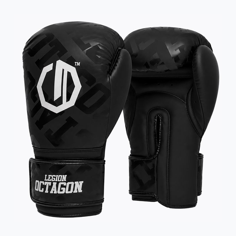Bokso pirštinės Octagon Legion Eclipse black/silver 2