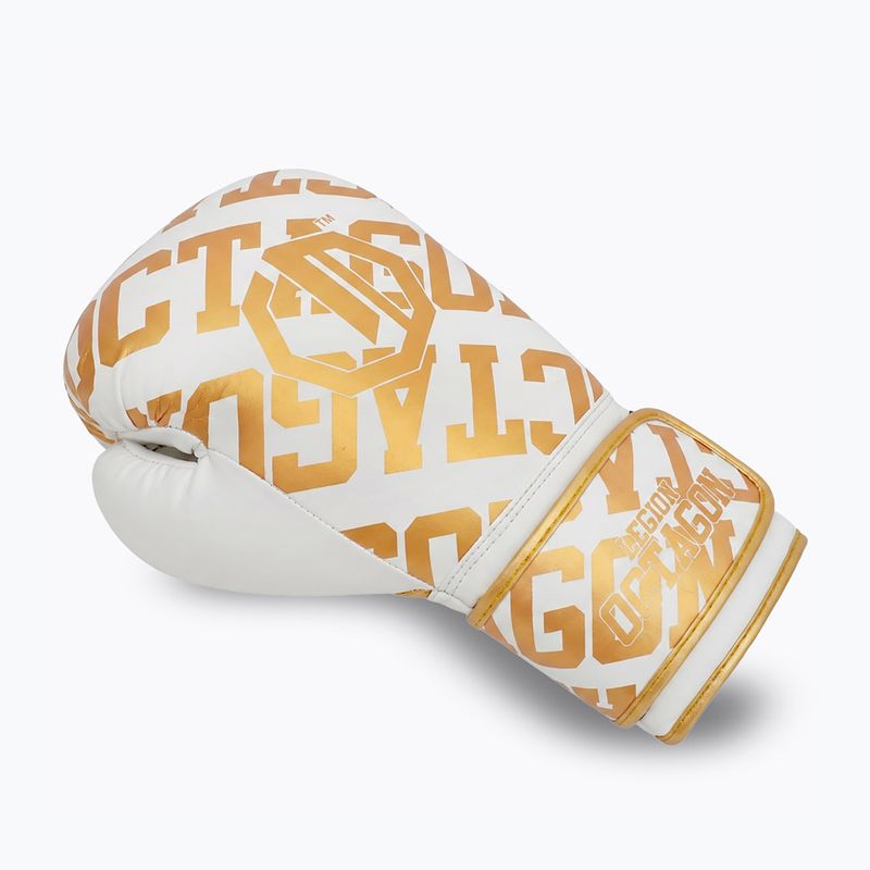 Bokso pirštinės Octagon Legion Eclipse white/gold 3