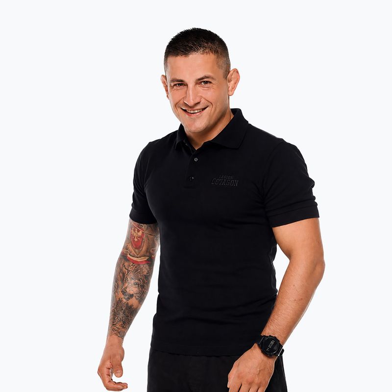 Vyriški polo marškinėliai Octagon Legion HFT Polo black 3