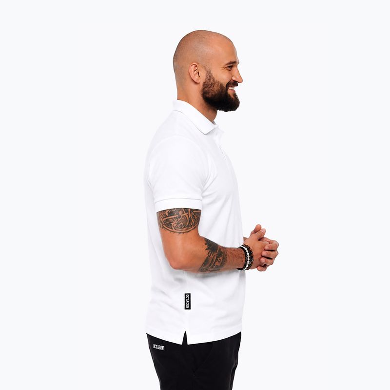 Vyriški polo marškinėliai Octagon Legion HFT Polo white 3