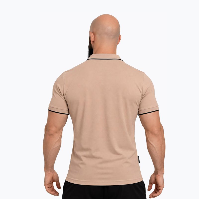 Vyriški polo marškinėliai Octagon Legion Tipped Small Logo 3D Polo beige 2