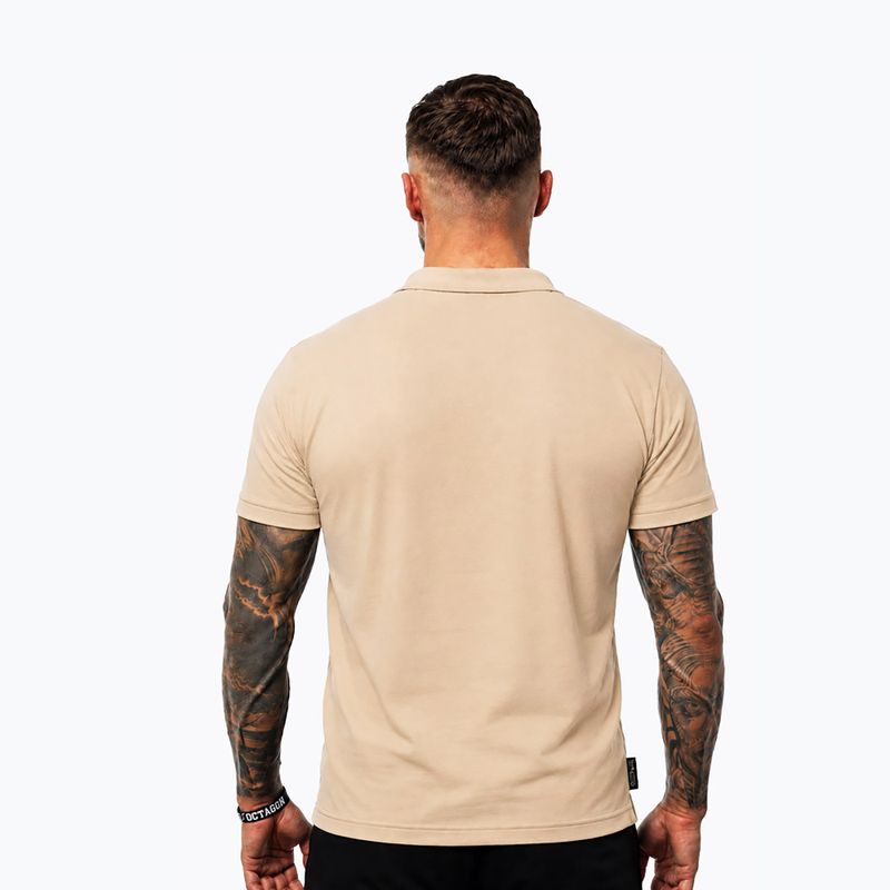 Vyriški polo marškinėliai Octagon Legion Small Logo 3D Polo beige 2