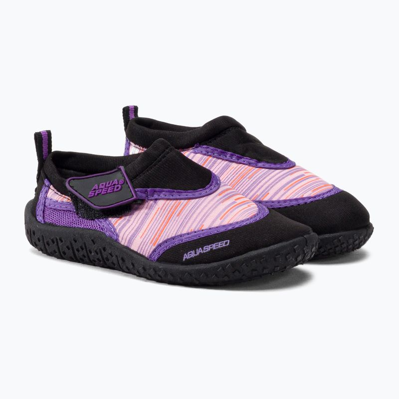 AQUA-SPEED vaikiški vandens batai Aqua 2A juoda/rožinė 5
