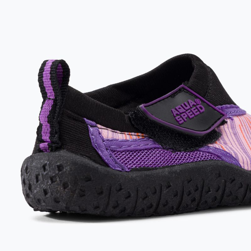 AQUA-SPEED vaikiški vandens batai Aqua 2A juoda/rožinė 8
