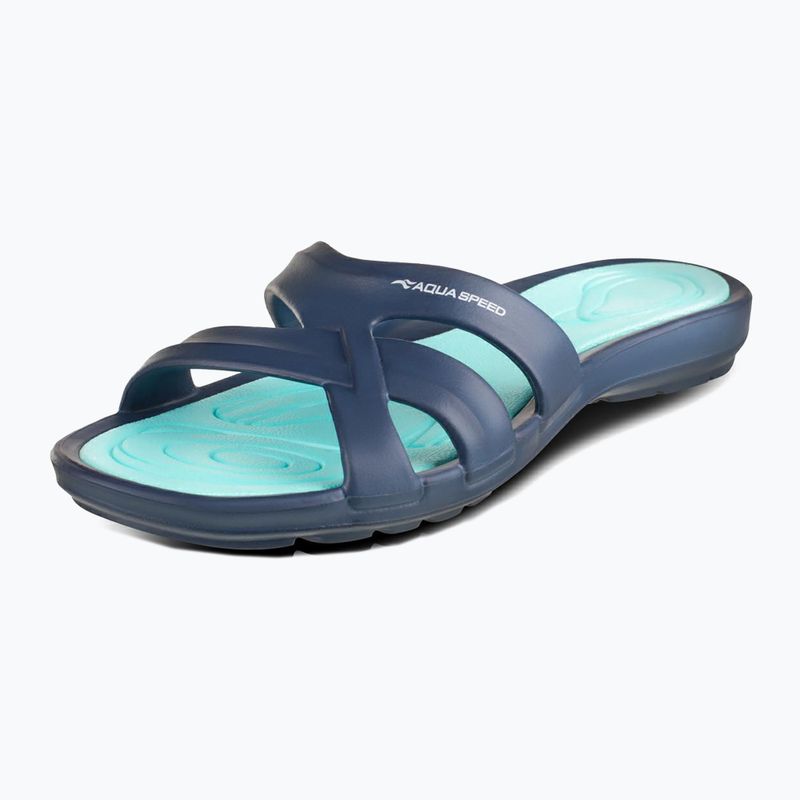 Moteriškos šlepetės AQUA-SPEED Panama navy blue/blue 7