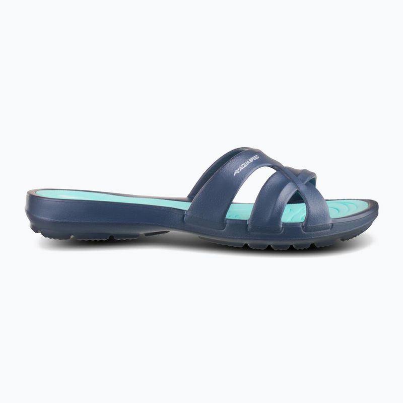 Moteriškos šlepetės AQUA-SPEED Panama navy blue/blue 8