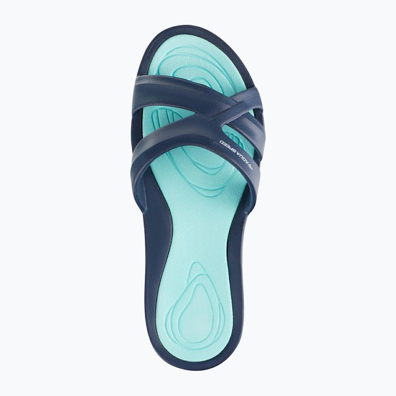 Moteriškos šlepetės AQUA-SPEED Panama navy blue/blue 9