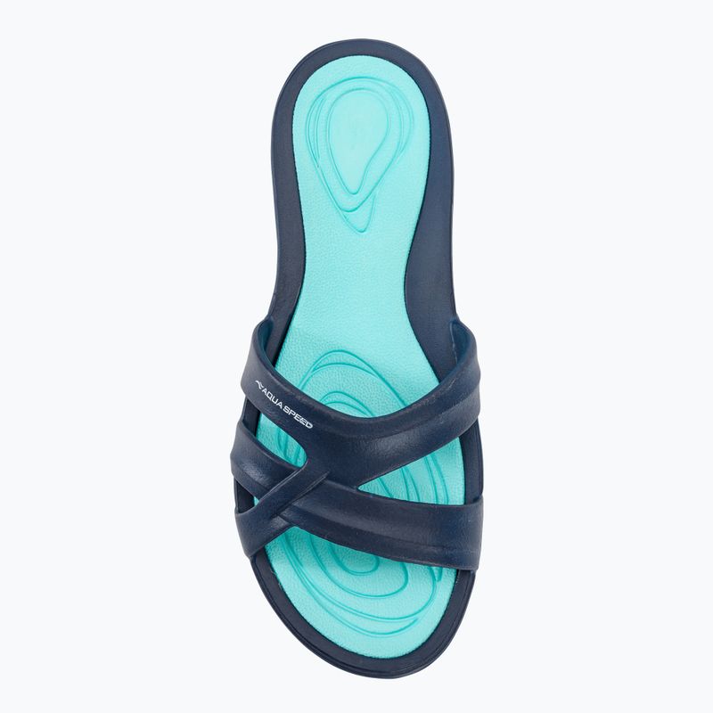 Moteriškos šlepetės AQUA-SPEED Panama navy blue/blue 6