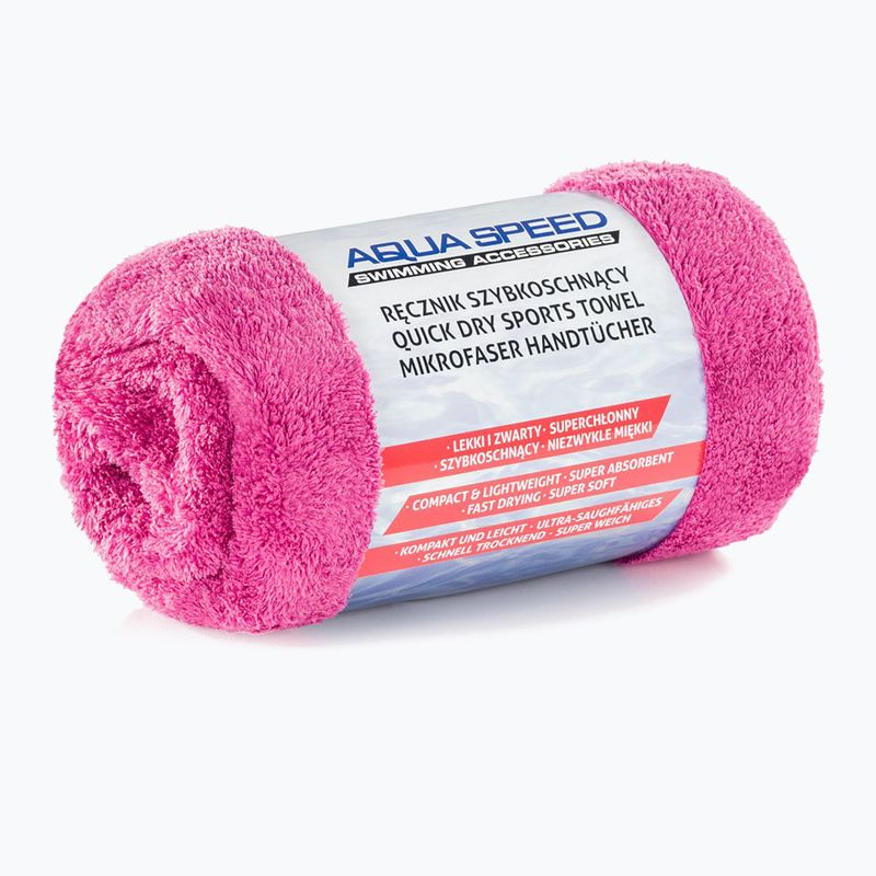 AQUA-SPEED Dry Coral rožinis greitai džiūstantis rankšluostis 2