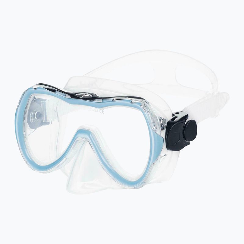 Vaikiškas nardymo rinkinys AQUA-SPEED Enzo + Evo kaukė + vamzdelis + šviesiai mėlynas maišelis 2