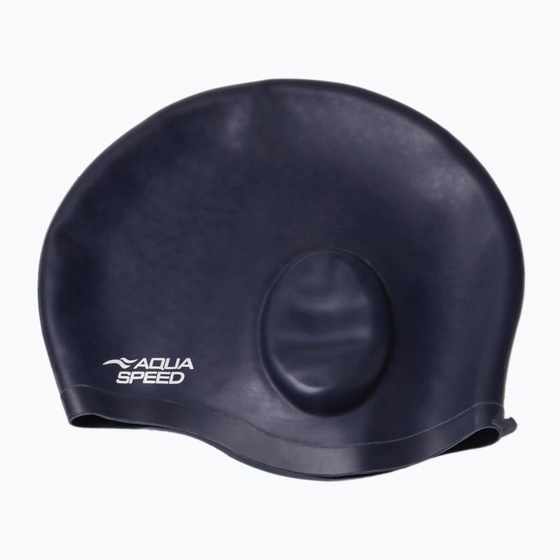 Plaukimo kepuraitė AQUA-SPEED Ear Cap Comfort tamsiai mėlyna