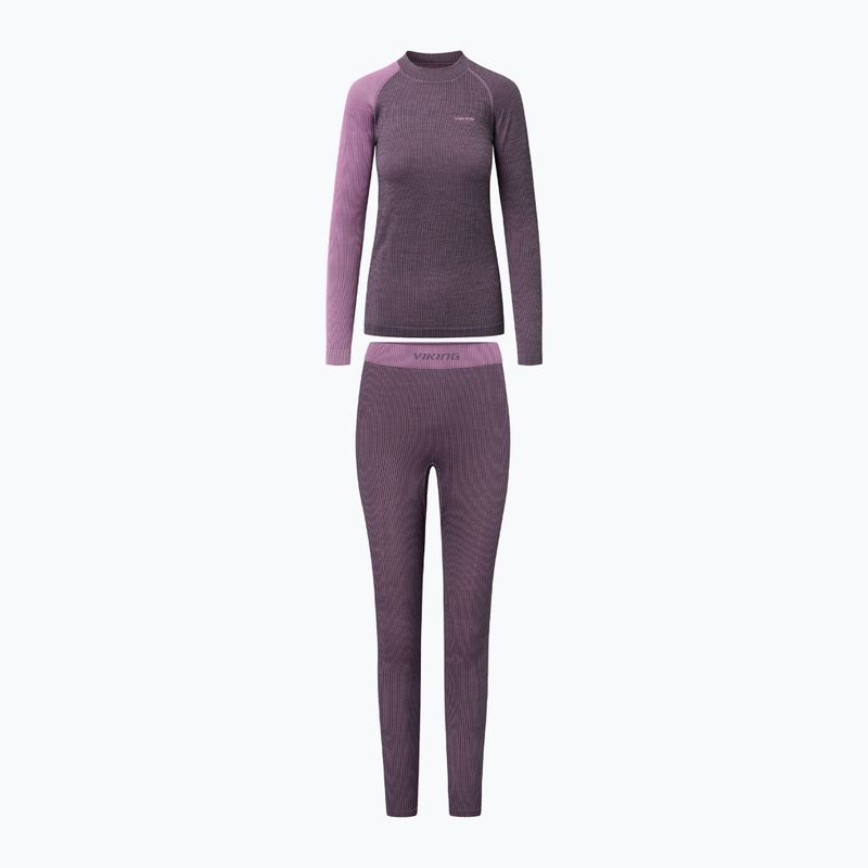 Moteriškų termoaktyvių apatinių komplektas Viking Mounti purple 7