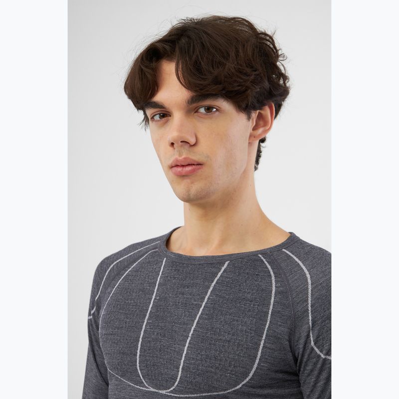 Vyriški termoaktyvūs marškinėliai ilgomis rankovėmis Viking Lan Pro dark grey/light grey 4