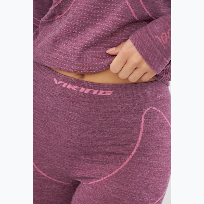 Moteriškų termo apatinių rinkinys Viking Lan Pro claret/light pink 9
