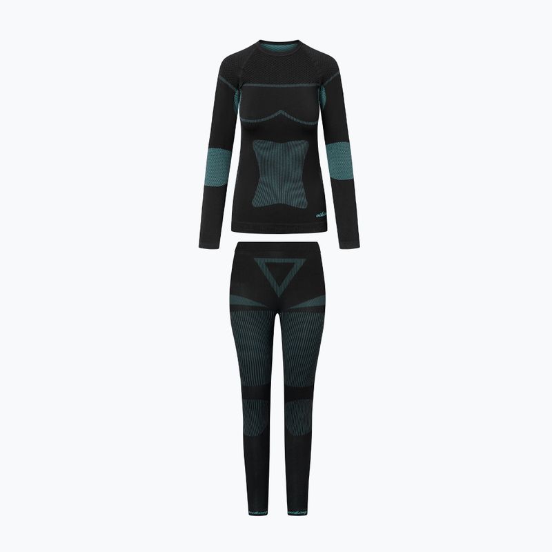 Moteriškų termo apatinių rinkinys Viking Ilsa black/turquoise
