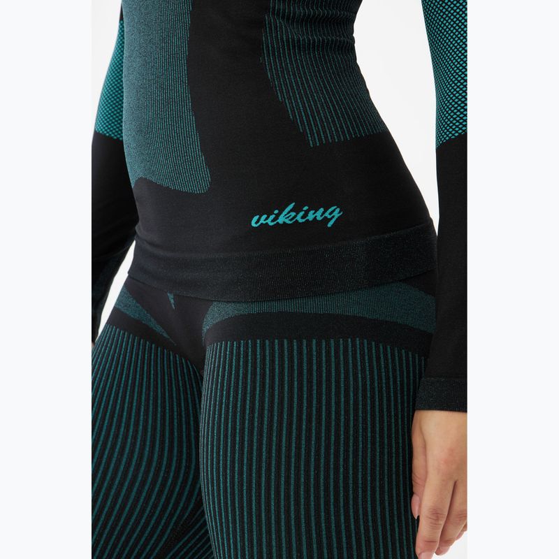 Moteriškų termo apatinių rinkinys Viking Ilsa black/turquoise 12