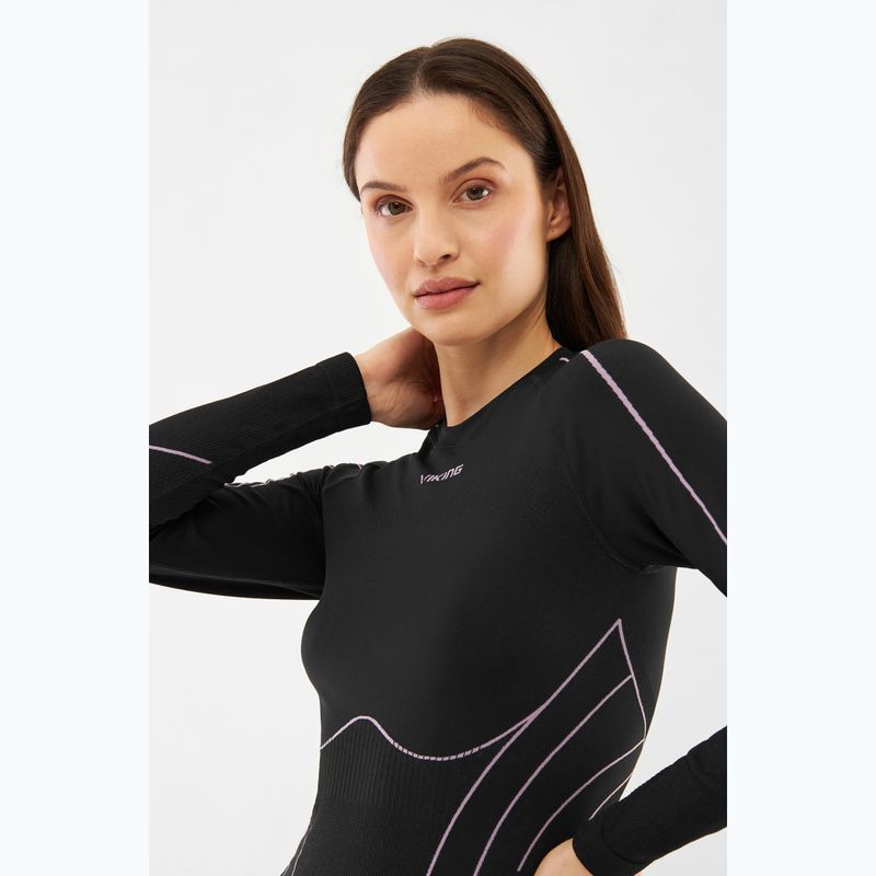 Moteriški termoaktyvūs marškinėliai Viking Etna 2.0 black/purple 4
