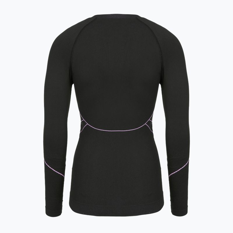 Moteriški termoaktyvūs marškinėliai Viking Etna 2.0 black/purple 2
