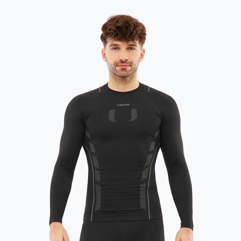 Vyriški termoaktyvūs marškinėliai Viking Eiger 2.0 black/grey