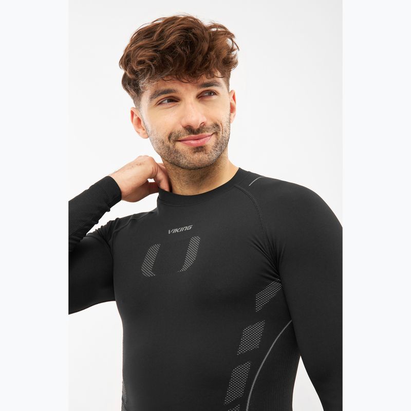 Vyriški termoaktyvūs marškinėliai Viking Eiger 2.0 black/grey 4