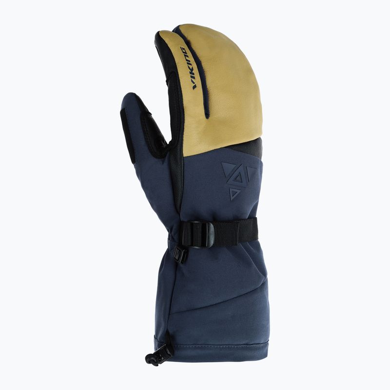 Vyriškos slidinėjimo pirštinės Viking Norvik Pro Lobster Freeride navy/beige 2
