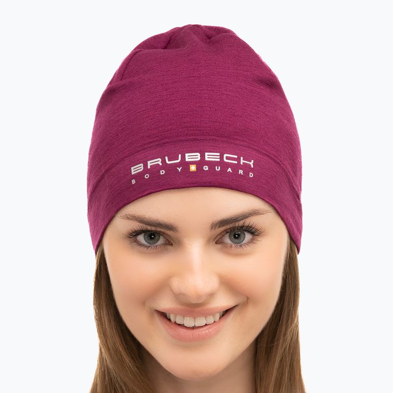 Brubeck HM10180 Extreme Wool slyvinė terminė kepurė 4