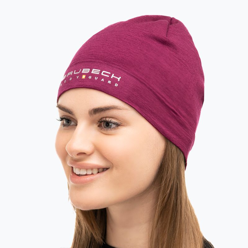 Brubeck HM10180 Extreme Wool slyvinė terminė kepurė 6